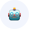 Logo imagem de cabeça de um robô